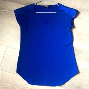 Express Royal Blue Short Sleeve Shirt SZ XS